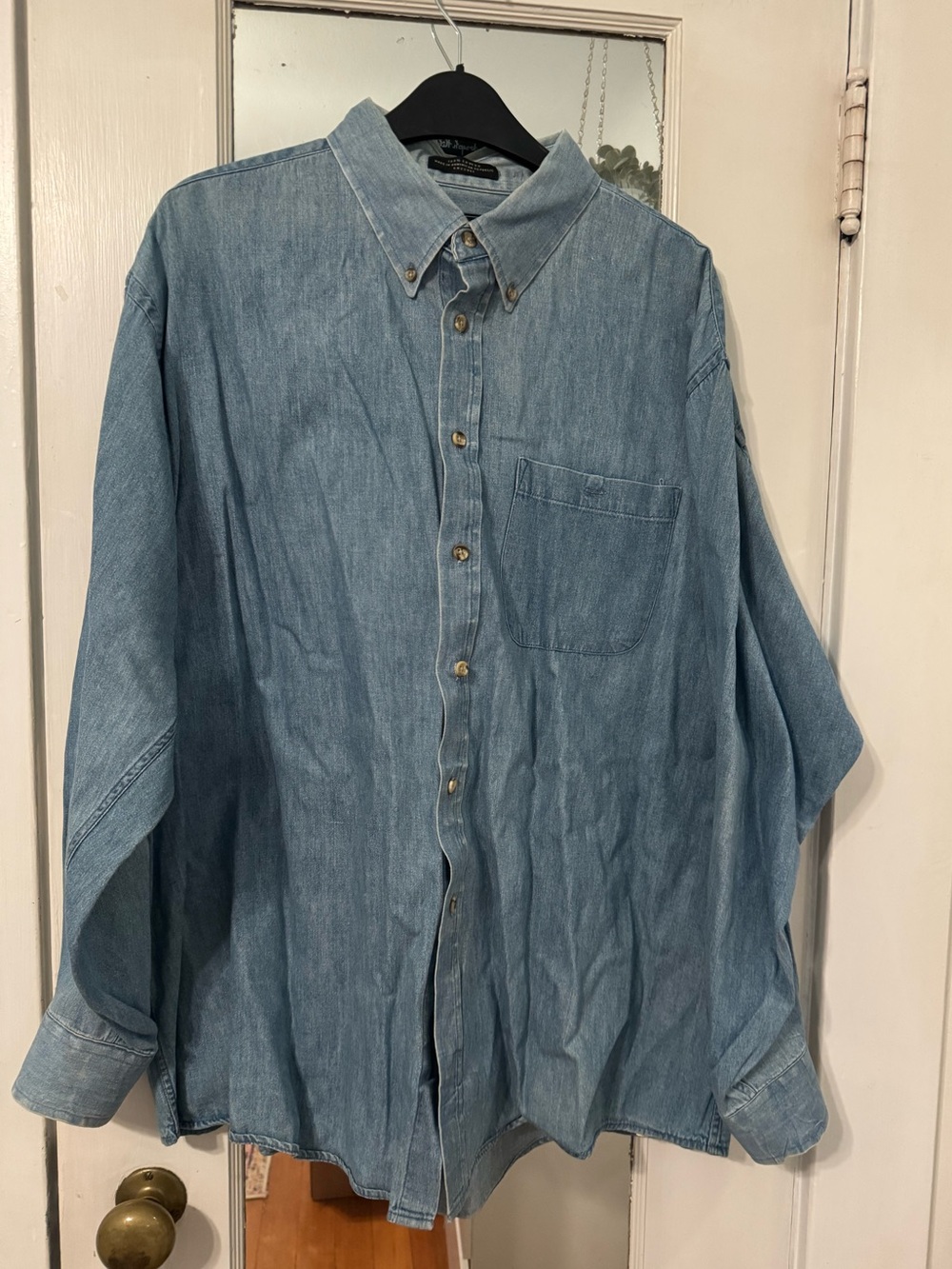 Vintage The Arrow Company Pastime Denim Button Down 100% Cotton 17.5 34/35